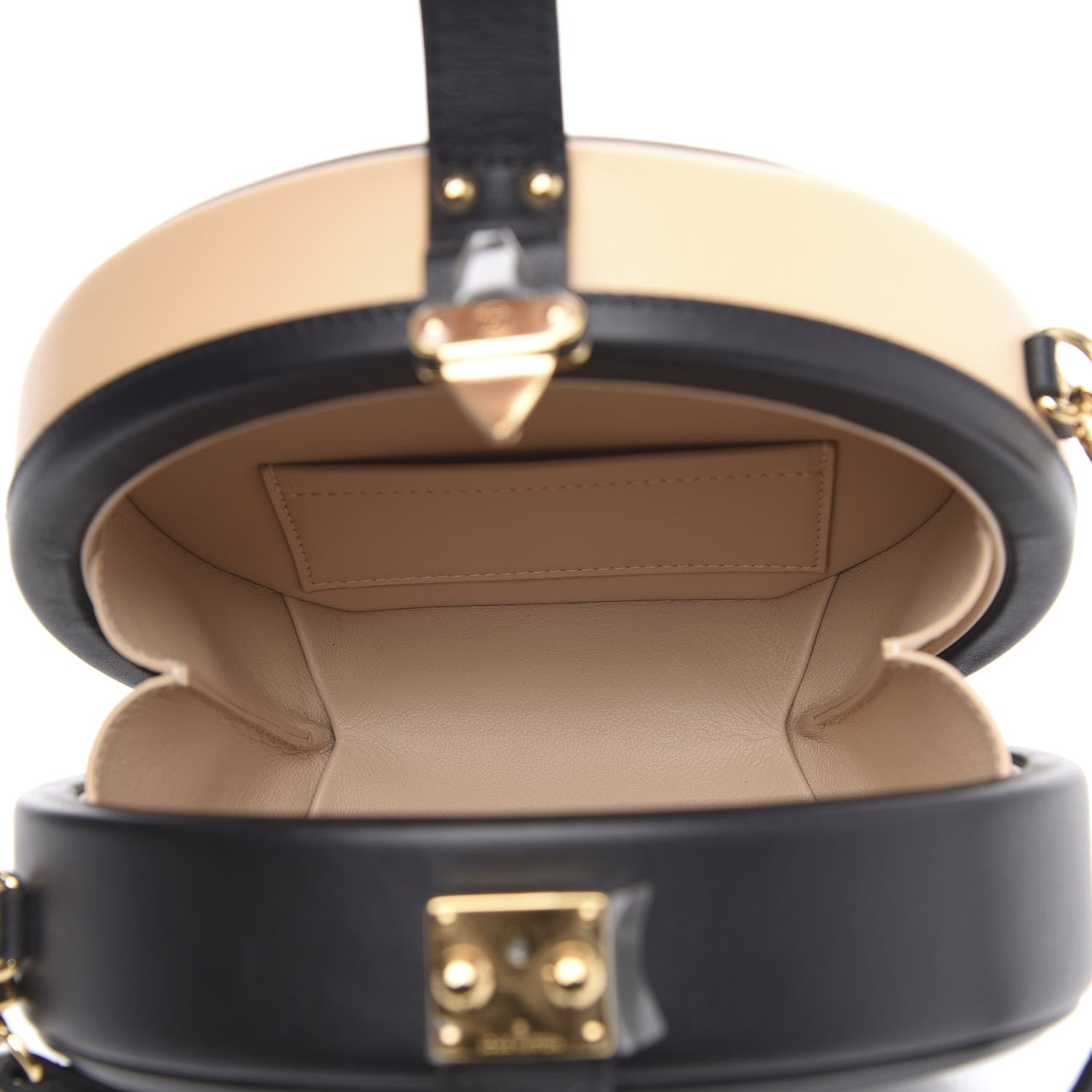 Louis Vuitton Calfskin Petite Boite Chapeau Black Beige 5 of 10