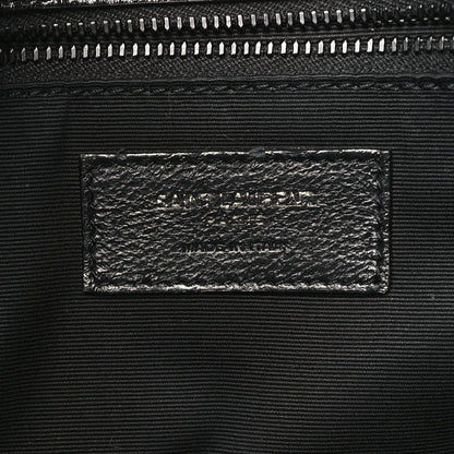 Saint Laurent Crinkled Calfskin Matelasse Monogram Medium Niki Chain Satchel Black 6 of 10
