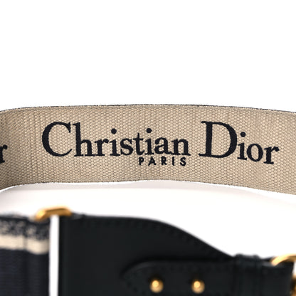 Christian Dior Canvas Embroidered Shoulder Strap Black 8 of 10