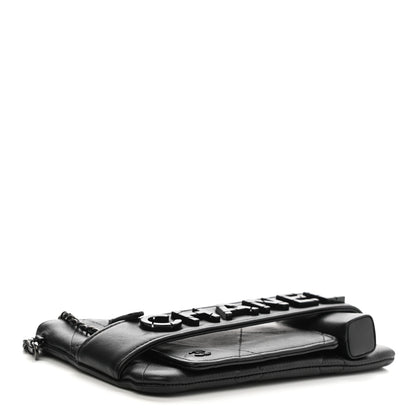Chanel Lambskin Quilted Cosmetic Case With Strap So Black 4 of 7