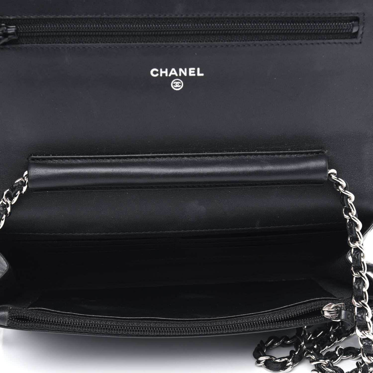 Chanel Caviar Timeless CC Wallet On Chain WOC Black 4 of 6