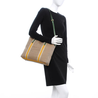 Prada Jacquard Logo Tote Corda Larice 2 of 9
