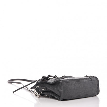 Balenciaga Agneau Classic Silver Hardware Nano City Gris Fossile 4 of 11