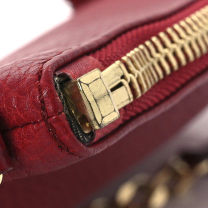Burberry Signature Grain Calfskin Tassel Peyton Crossbody Clutch Bag Red 29 of 29
