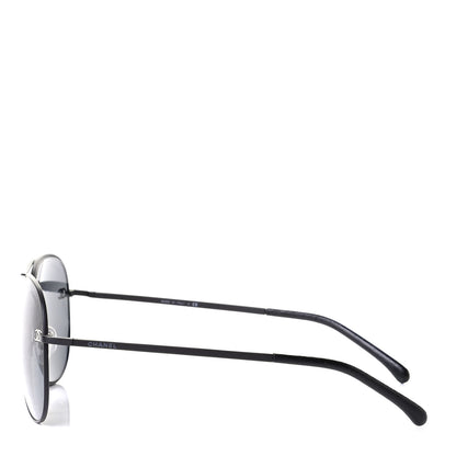 Chanel Metal Aviator CC Sunglasses 4189 T-Q Black 3 of 4