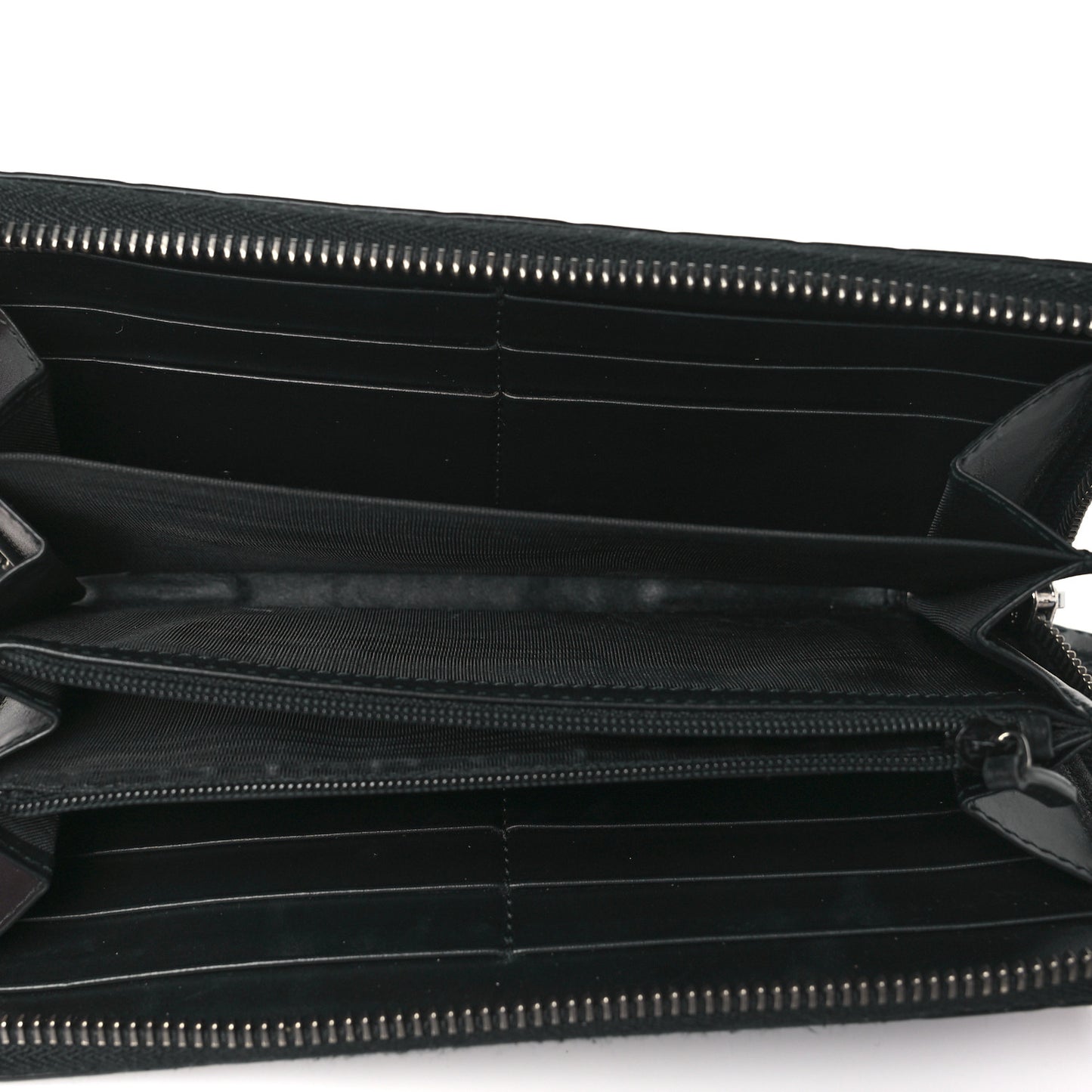 Guccissima Signature Zip Around Wallet Black