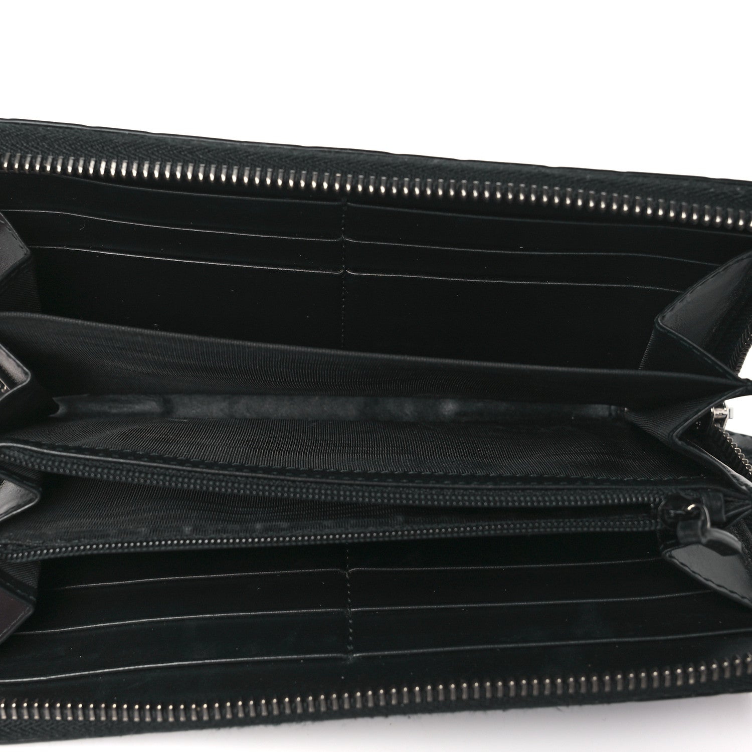 Gucci Guccissima Signature Zip Around Wallet Black 5 of 8