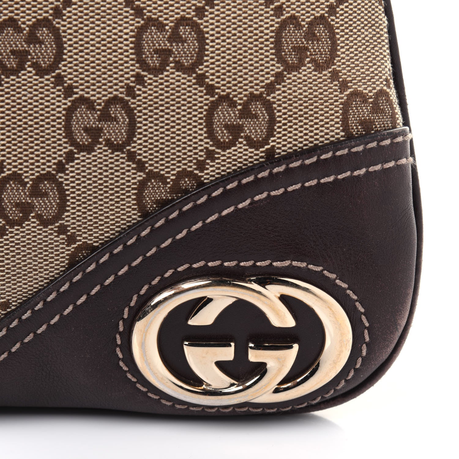 Gucci Monogram Medium New Britt Hobo Dark Brown 15 of 18