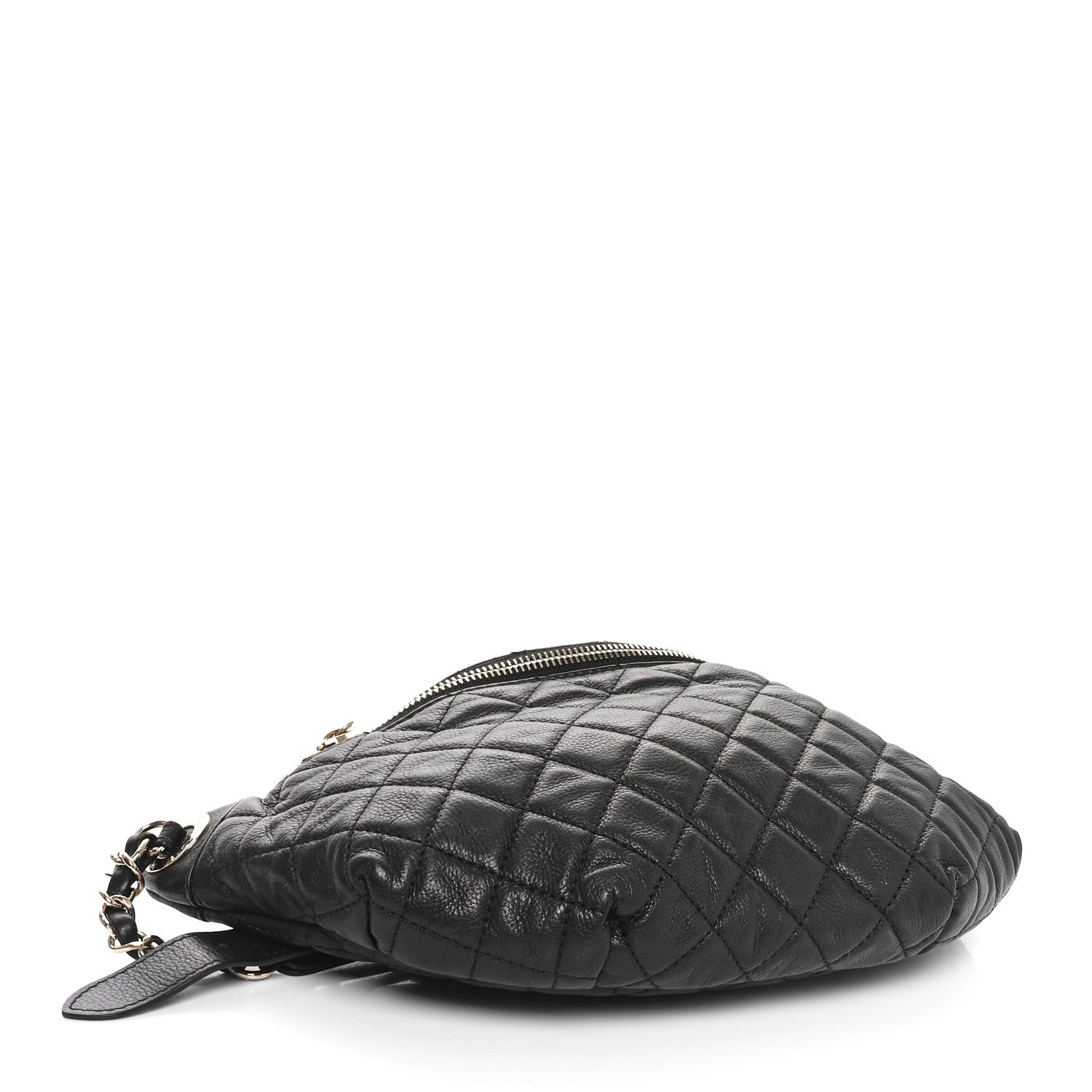Chanel Calfskin Quilted Banane Waist Bag Fanny Pack Black 4 of 10