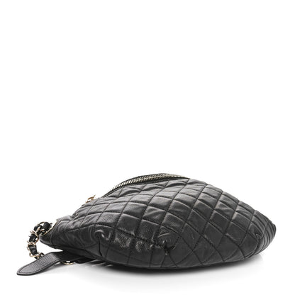 Chanel Calfskin Quilted Banane Waist Bag Fanny Pack Black 4 of 10