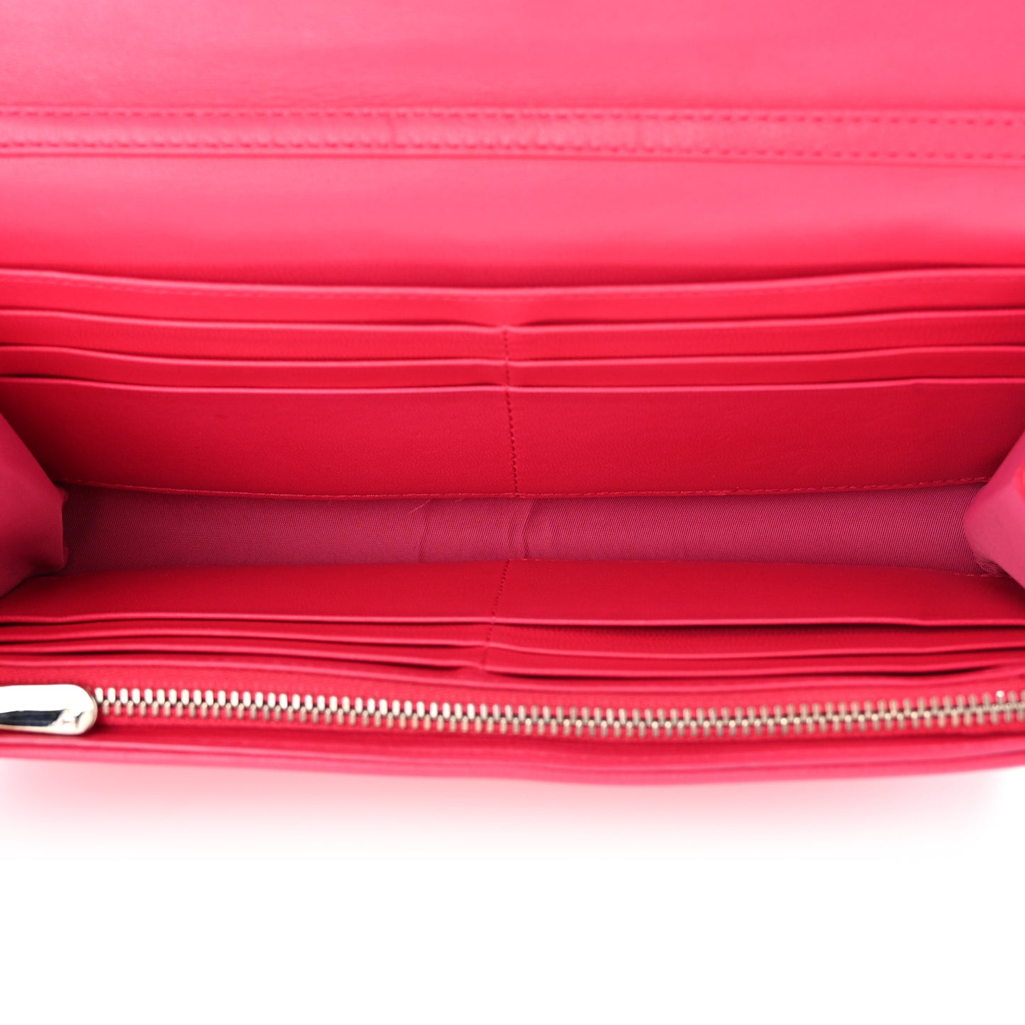 Lambskin Cannage Lady Dior Flap Wallet Pink