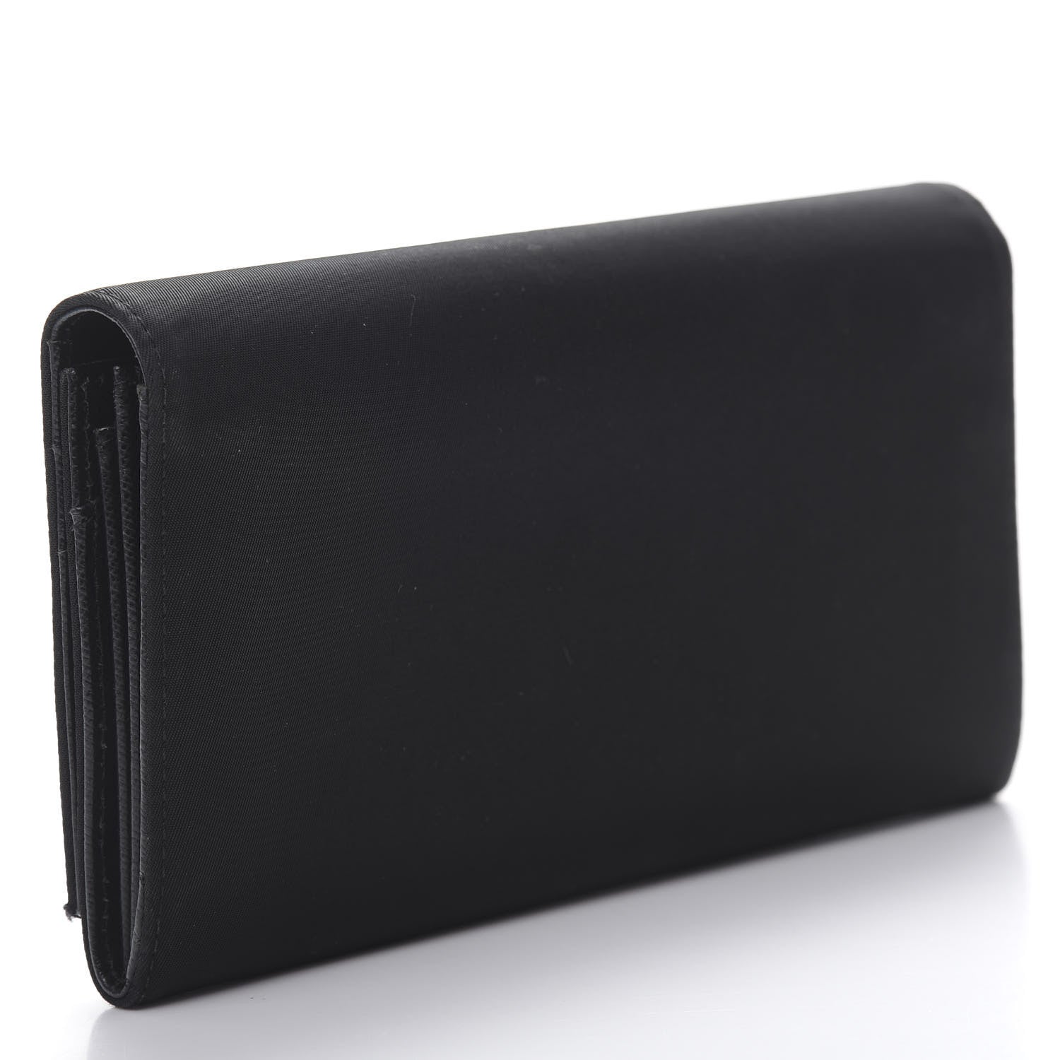 Prada Tessuto Nylon Continental Flap Wallet Black 3 of 9