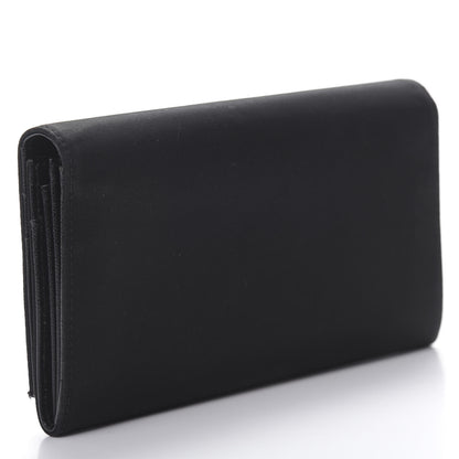 Prada Tessuto Nylon Continental Flap Wallet Black 3 of 9