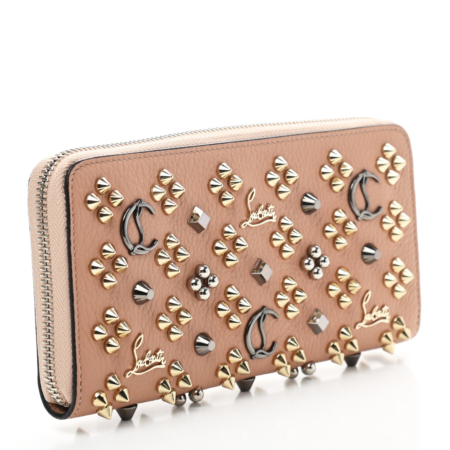 Calfskin Loubinthesky Panettone Wallet Nude Multimetal