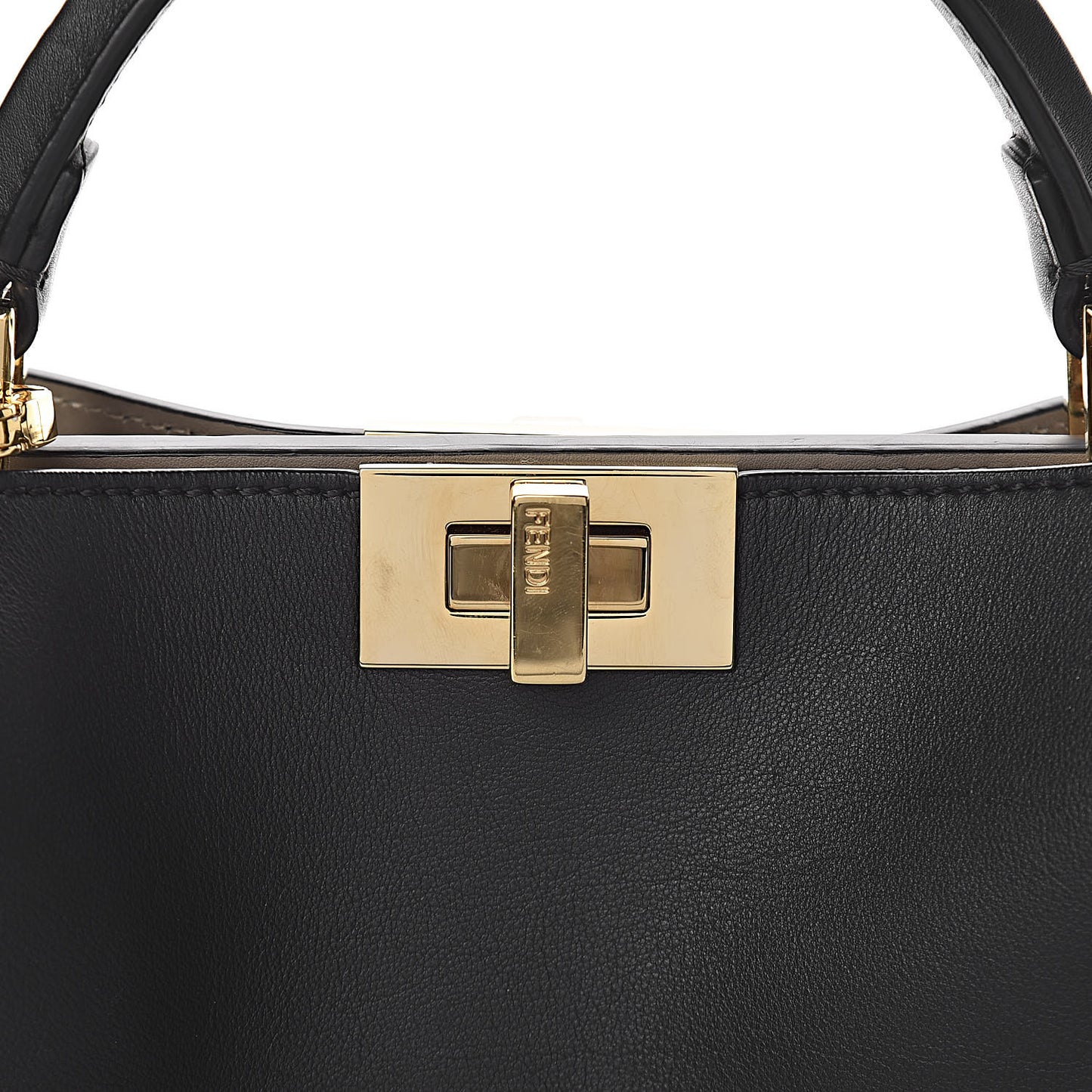 Vitello Tahiti Burro Medium Peekaboo Iconic Essentially Satchel Black Corda