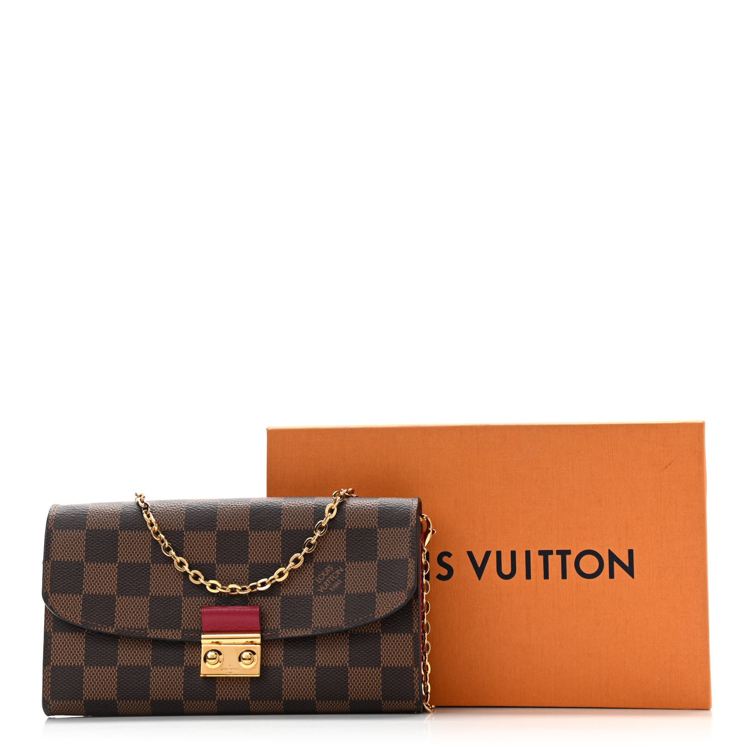 Louis Vuitton Damier Ebene Croisette Chain Wallet 11 of 11