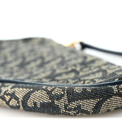Christian Dior Monogram Mini Saddle Pochette Navy 10 of 10