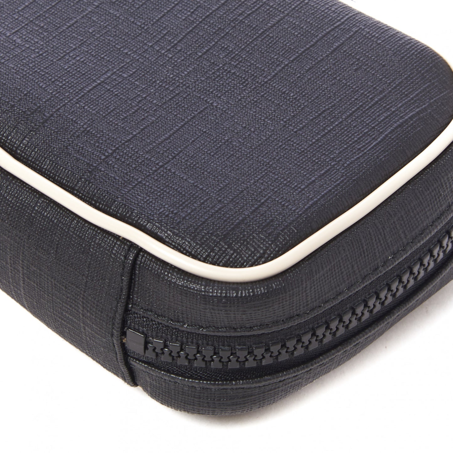 Coated Canvas Trademark Small Cosmetic Case Black