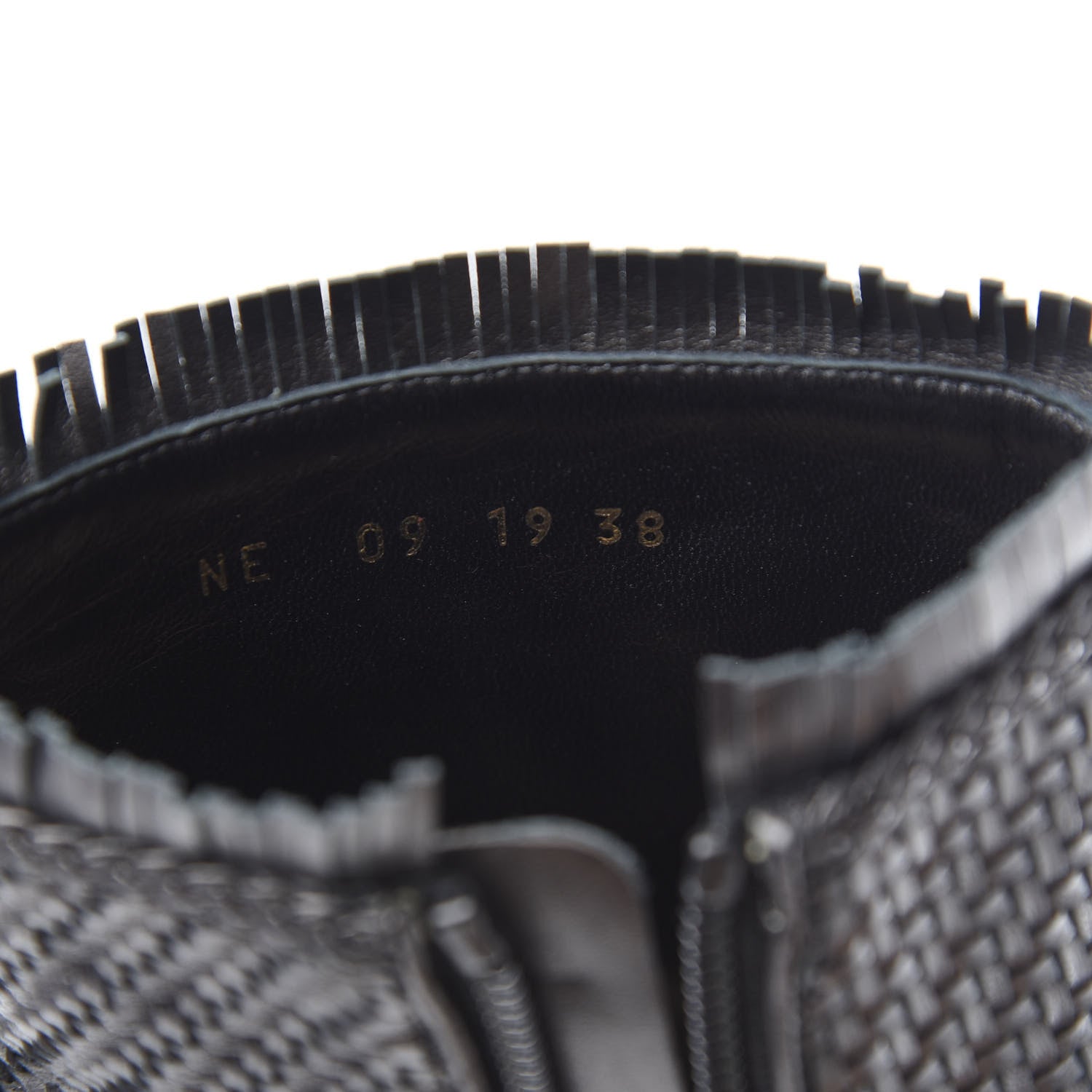 Christian Dior Lambskin Woven District Ankle Boots 38 Black 8 of 9