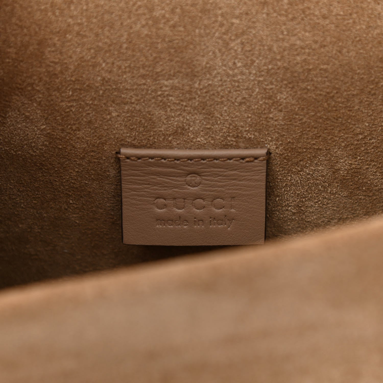 Gucci GG Supreme Monogram Suede Crystal Small Dionysus Shoulder Bag Beige Ebony Taupe 6 of 9