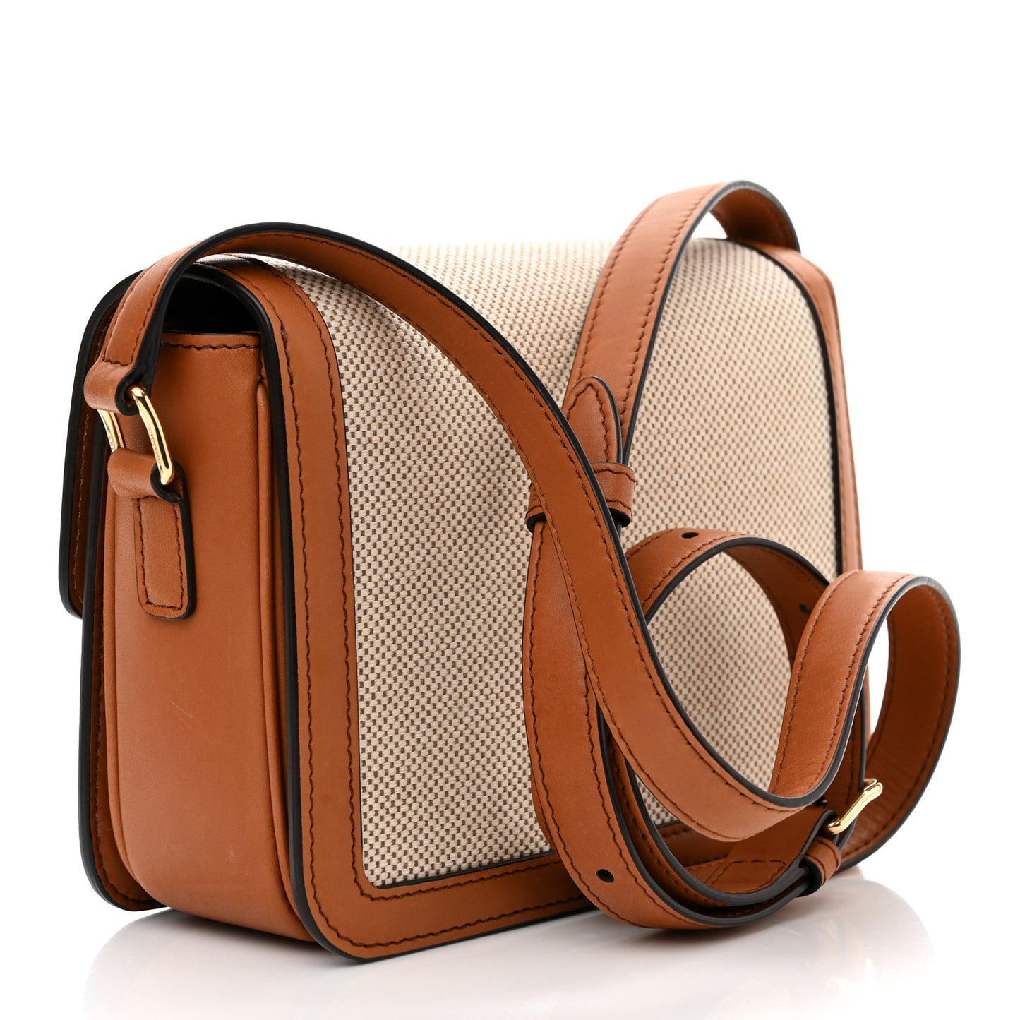 Textile Natural Calfskin Teen Triomphe White Tan