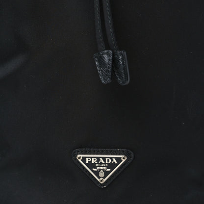 Prada Saffiano Tessuto Nylon Vela Bucket Wristlet Black 8 of 10