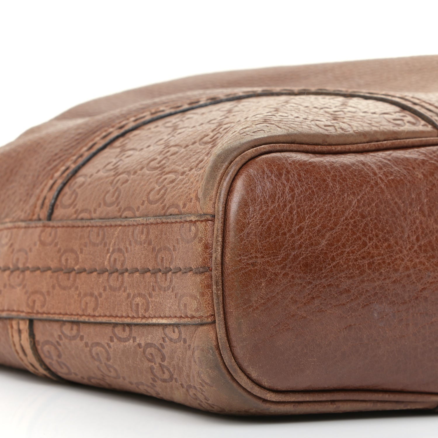 Gucci Calfskin Guccissima Trim Large Signoria Hobo Brown 9 of 23