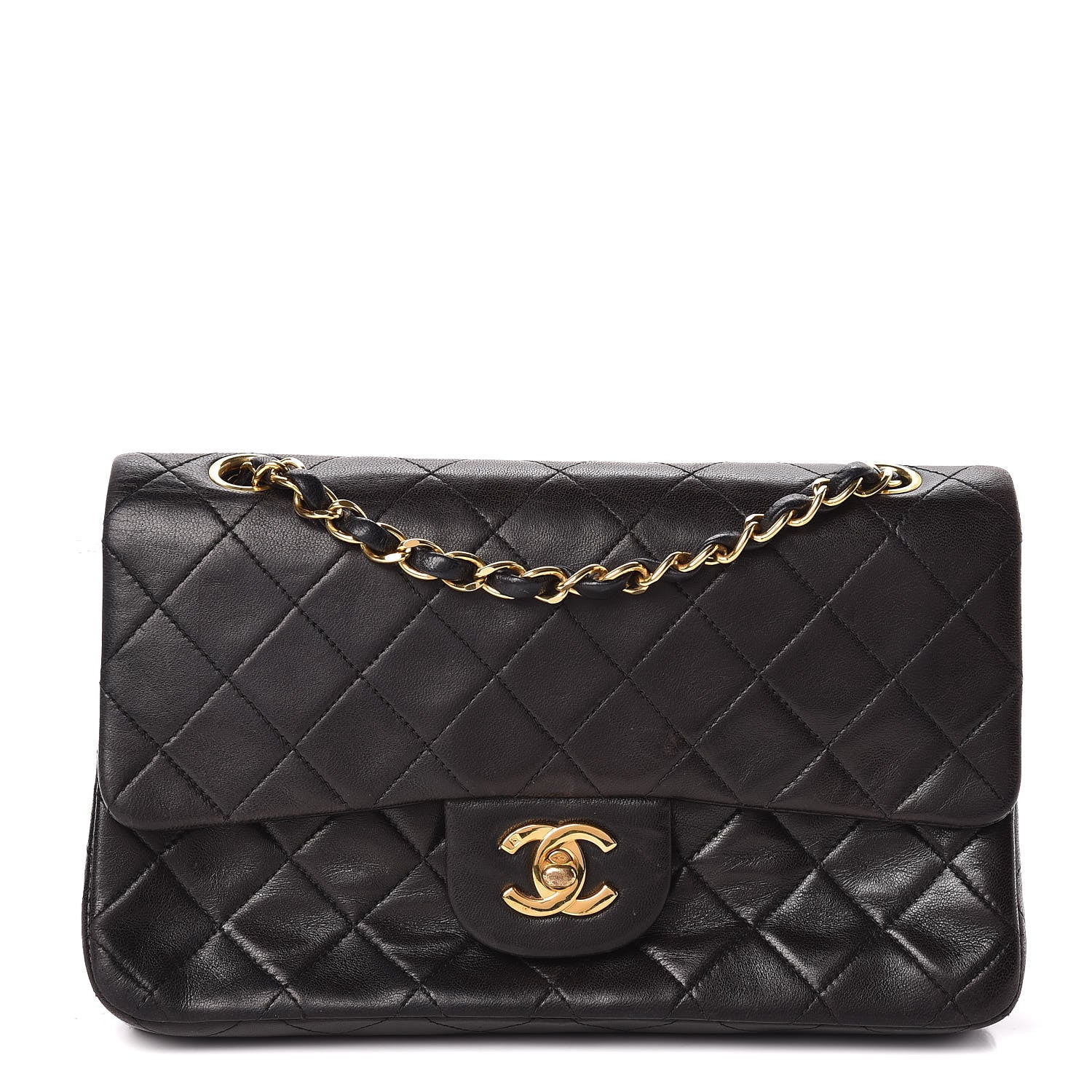 Chanel Lambskin Quilted Small Double Flap Black 1 of 14