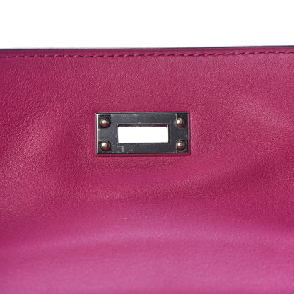 Hermes Swift Kelly Pochette Clutch Rose Pourpre 24 of 28