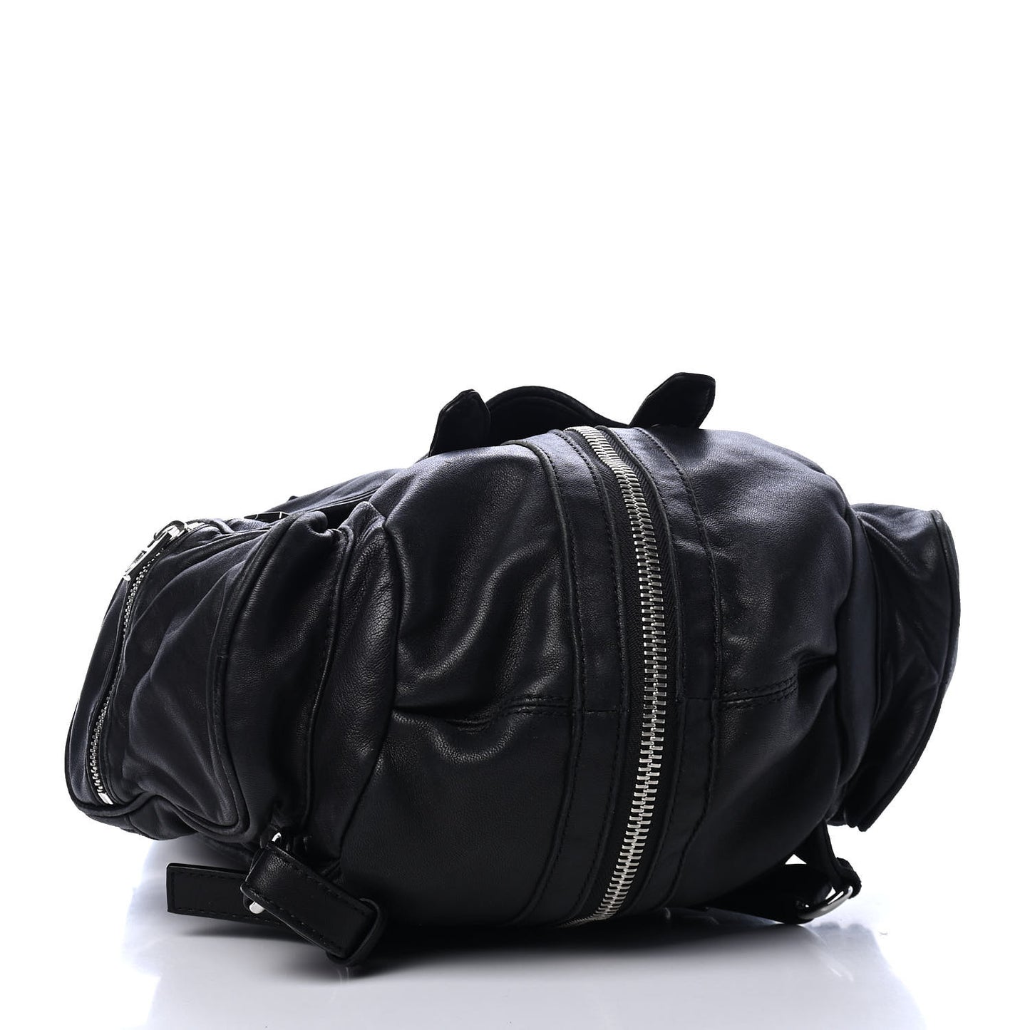 Lambskin Marti Backpack Bag Washed Black Rhodium Hardware