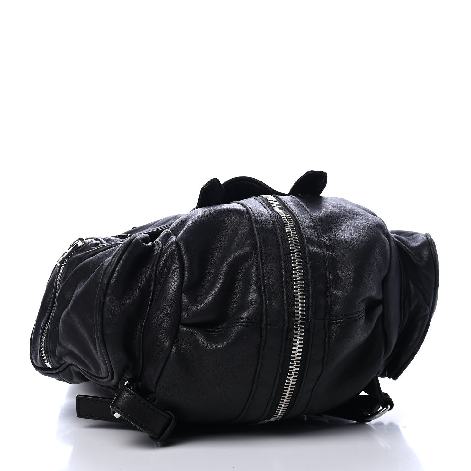 Alexander Wang Lambskin Marti Backpack Bag Washed Black Rhodium Hardware 4 of 4