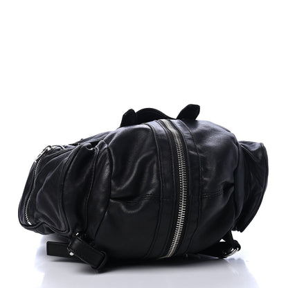 Alexander Wang Lambskin Marti Backpack Bag Washed Black Rhodium Hardware 4 of 4
