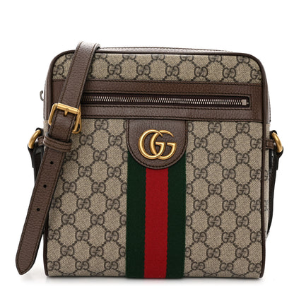 Gucci GG Supreme Monogram Web Small Ophidia Messenger Bag Brown 1 of 11
