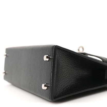Hermes Chevre Mysore Lizard Mini Kelly Sellier Touch 20 Black Ombre 9 of 9