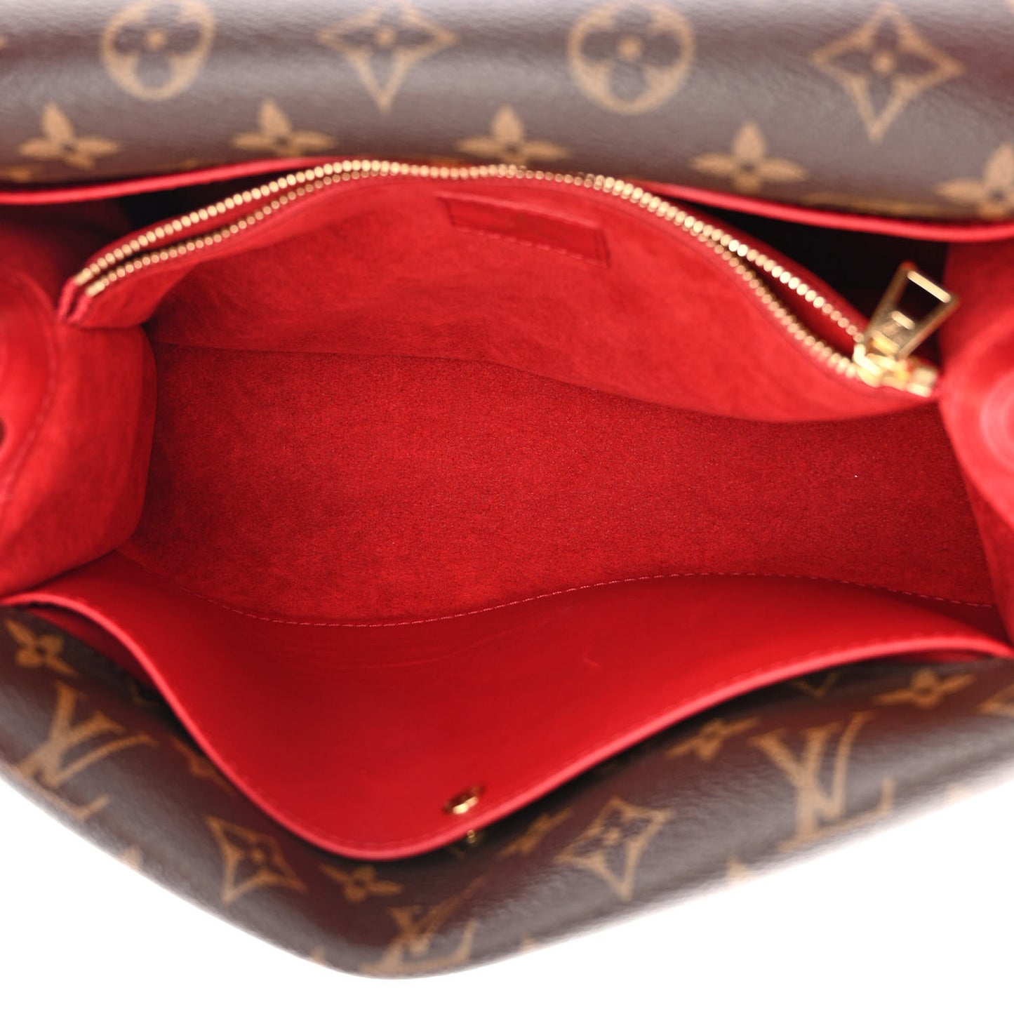 Grained Calfskin Monogram Double V Rubis