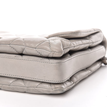 Chanel Lambskin Quilted 3 Accordion Flap Bag Grey 8 of 14