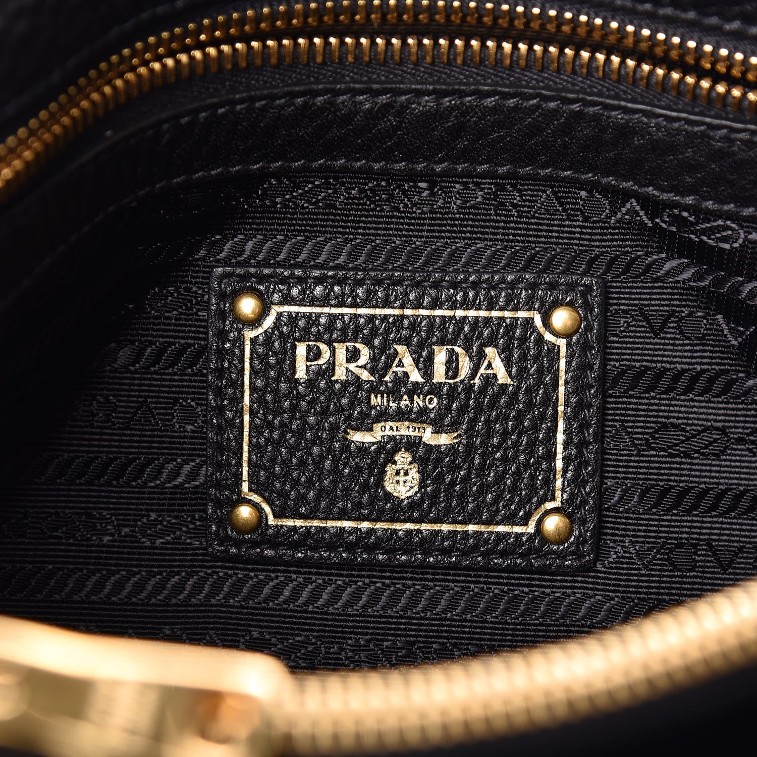 Prada Vitello Phenix Tote Black 6 of 12