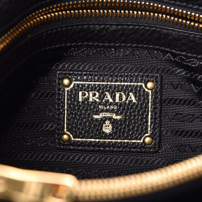 Prada Vitello Phenix Tote Black 6 of 12