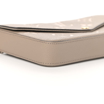 Louis Vuitton Empreinte Monogram Giant Felicie Pochette Tourterelle Creme 10 of 11