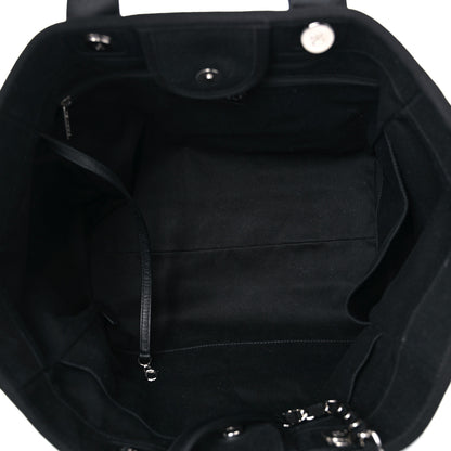 Chanel Canvas Pearl Medium Deauville Tote Black 5 of 17
