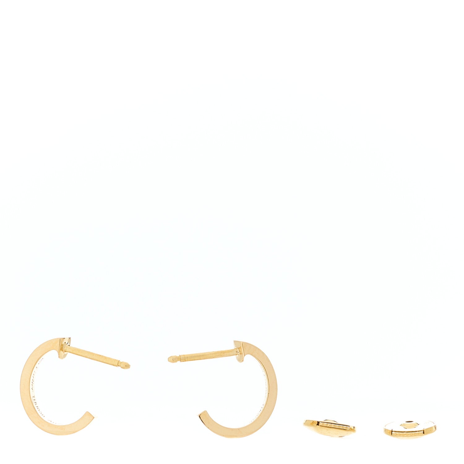 Cartier 18K Yellow Gold Small LOVE Hoop Earrings 3 of 4