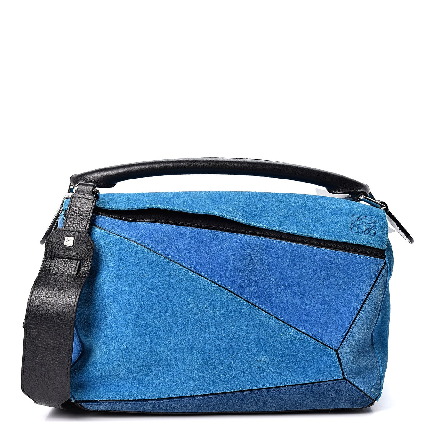 Suede Medium Puzzle Bag Turquoise