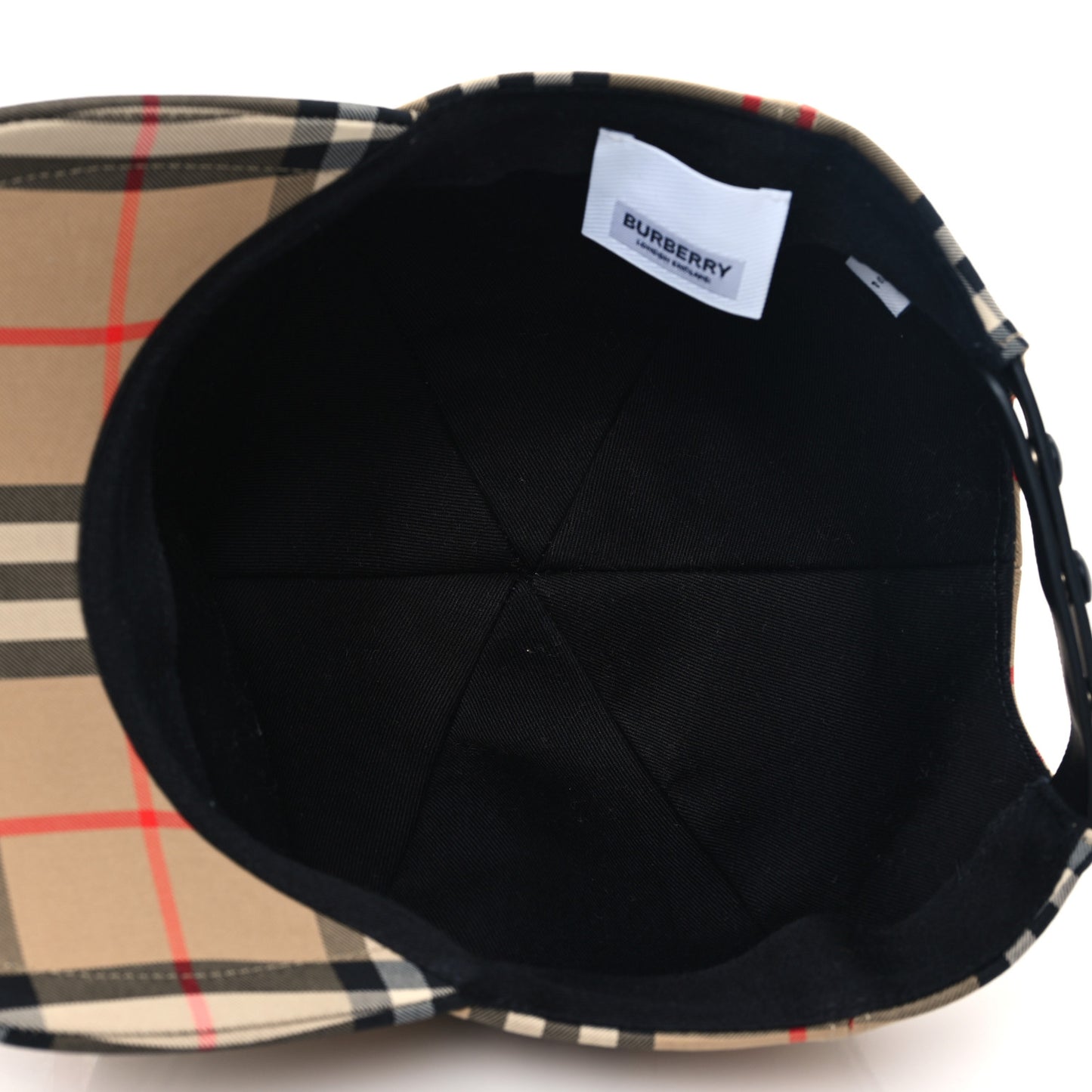 Cotton Vintage Check Baseball Hat S Archive Beige