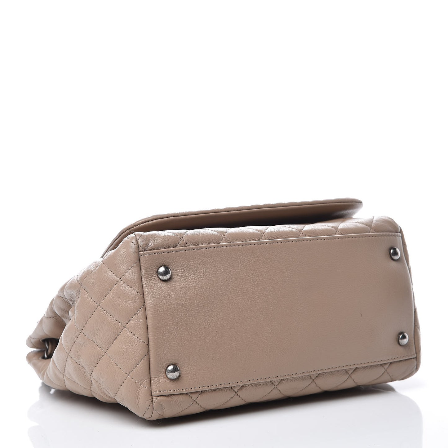Calfskin Quilted Istanbul Accordion Flap Beige