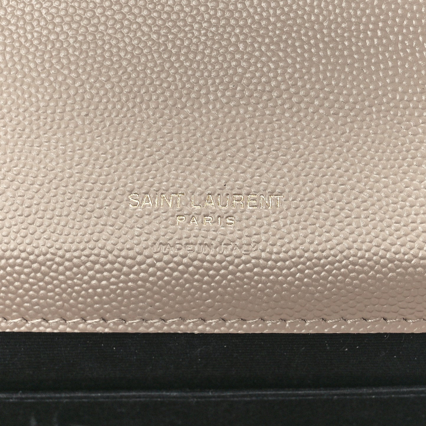 Grain De Poudre Matelasse Chevron Monogram Envelope Clutch Dark Beige