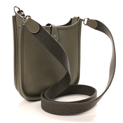 Hermes Taurillon Clemence Amazone Evelyne TPM Sauge 3 of 9