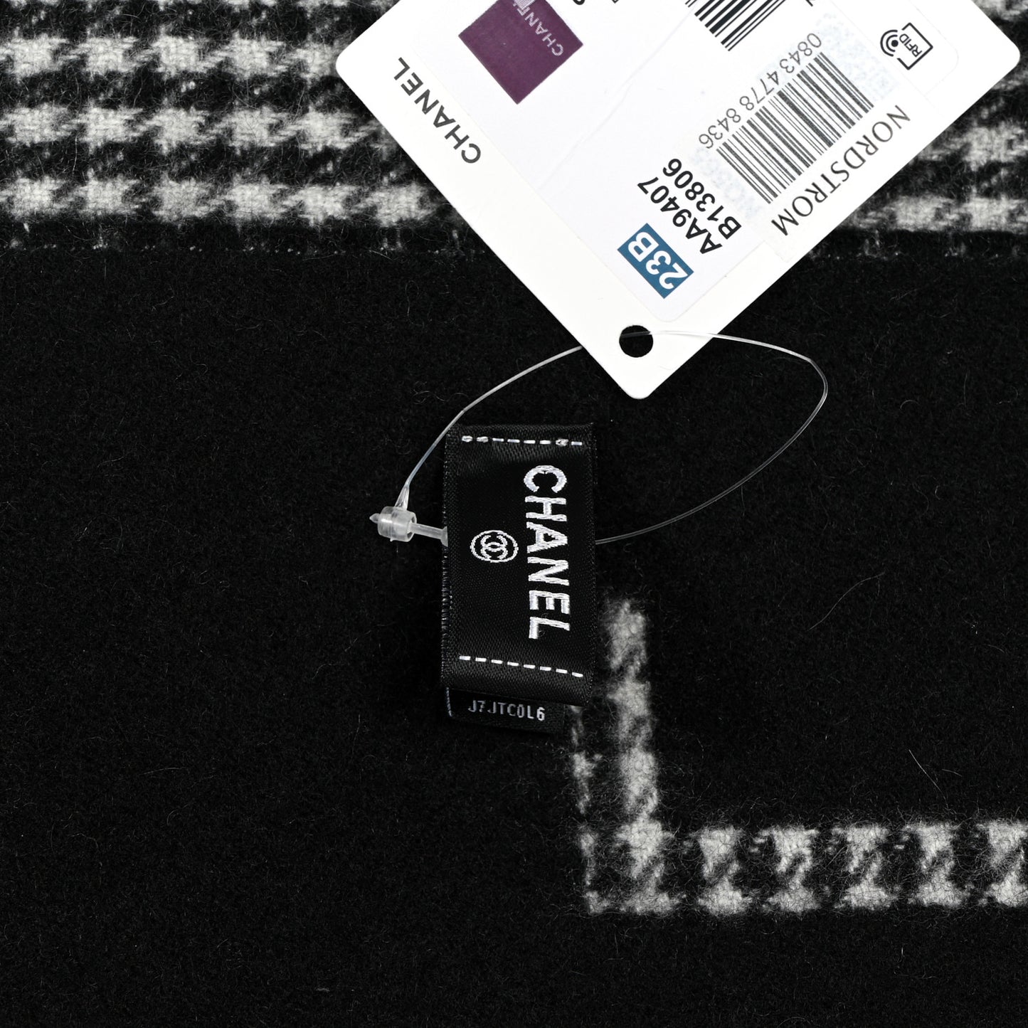 Cashmere CC Stole Black Grey