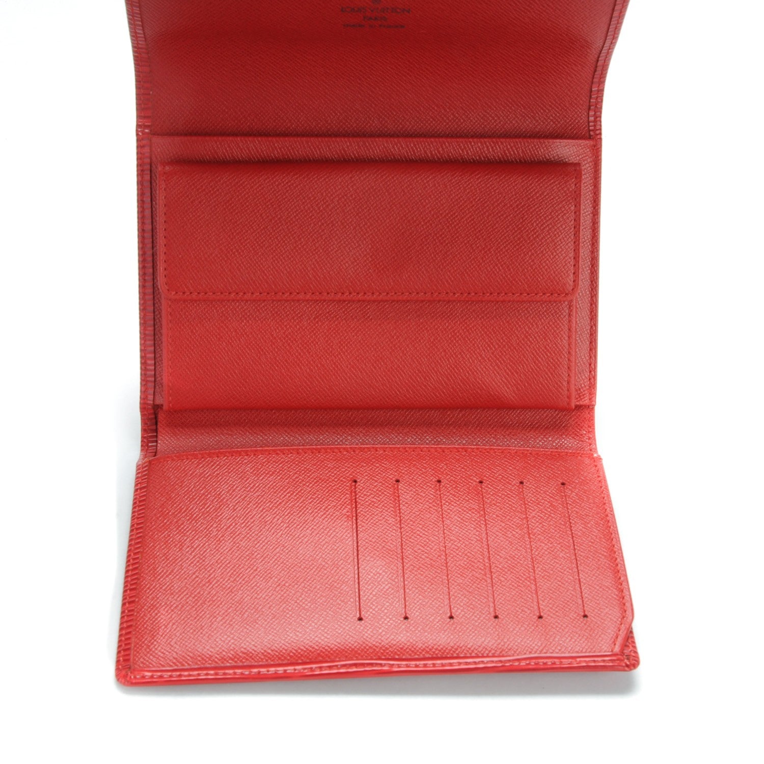 Louis Vuitton Epi Porte Tresor Etui Papiers Wallet Castillan Red 5 of 10