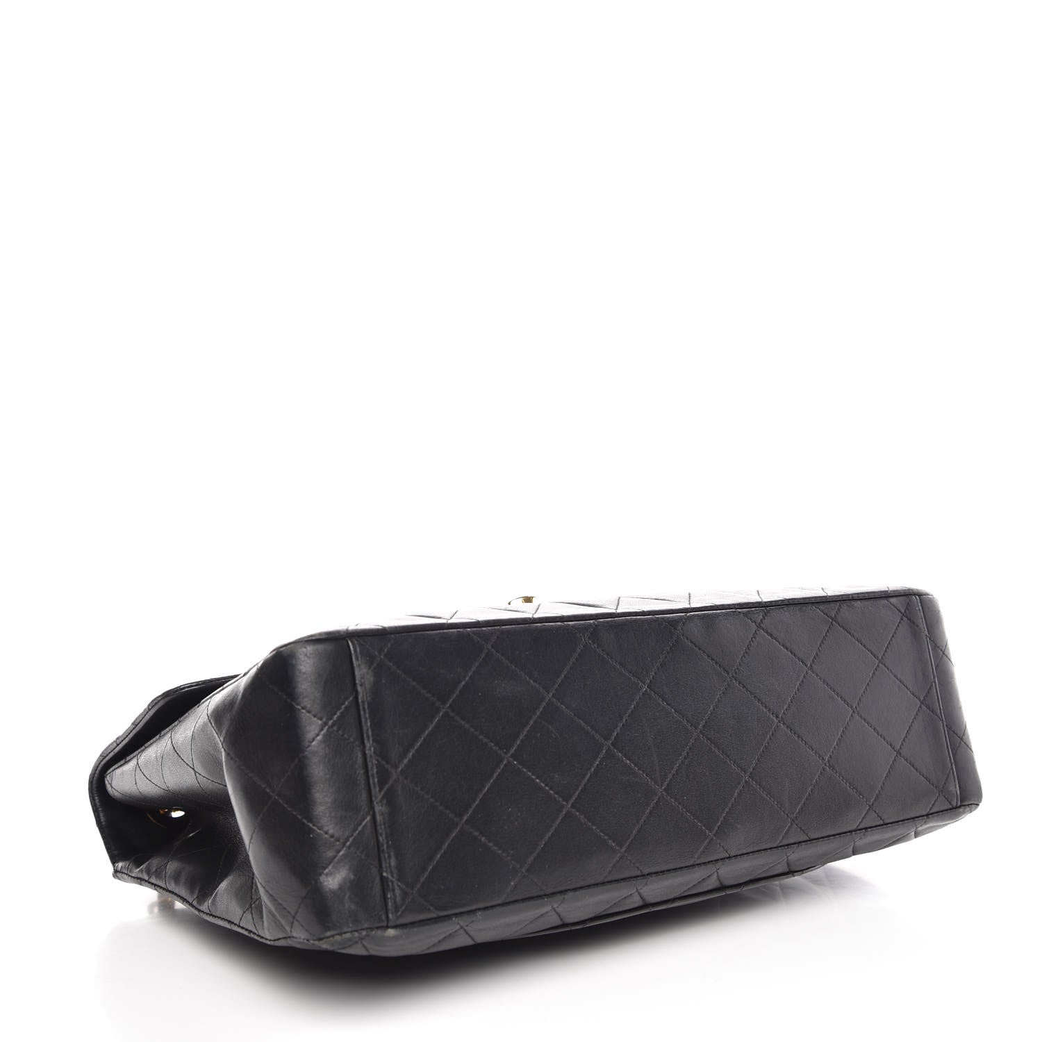 Chanel Lambskin Quilted XL Jumbo Single Flap Black 4 of 17