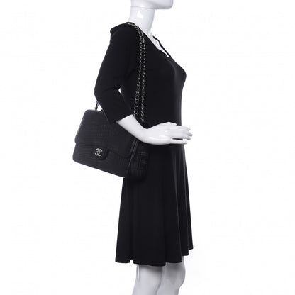 Chanel Alligator Jumbo Single Flap Black 2 of 10
